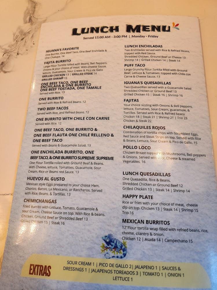 Blue Iguana Taco Bar & Cantina Menu image 3
